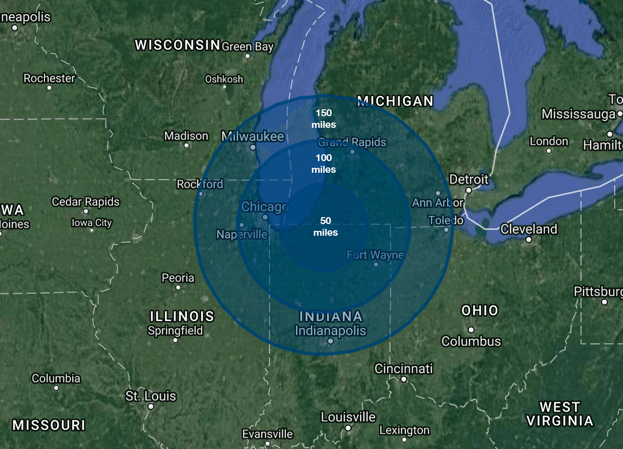 Coverage Area - Beacon Medical Transport