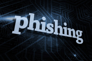 Phishing against futuristic black and blue background