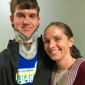 Brock Meister and his mom, Jenna.